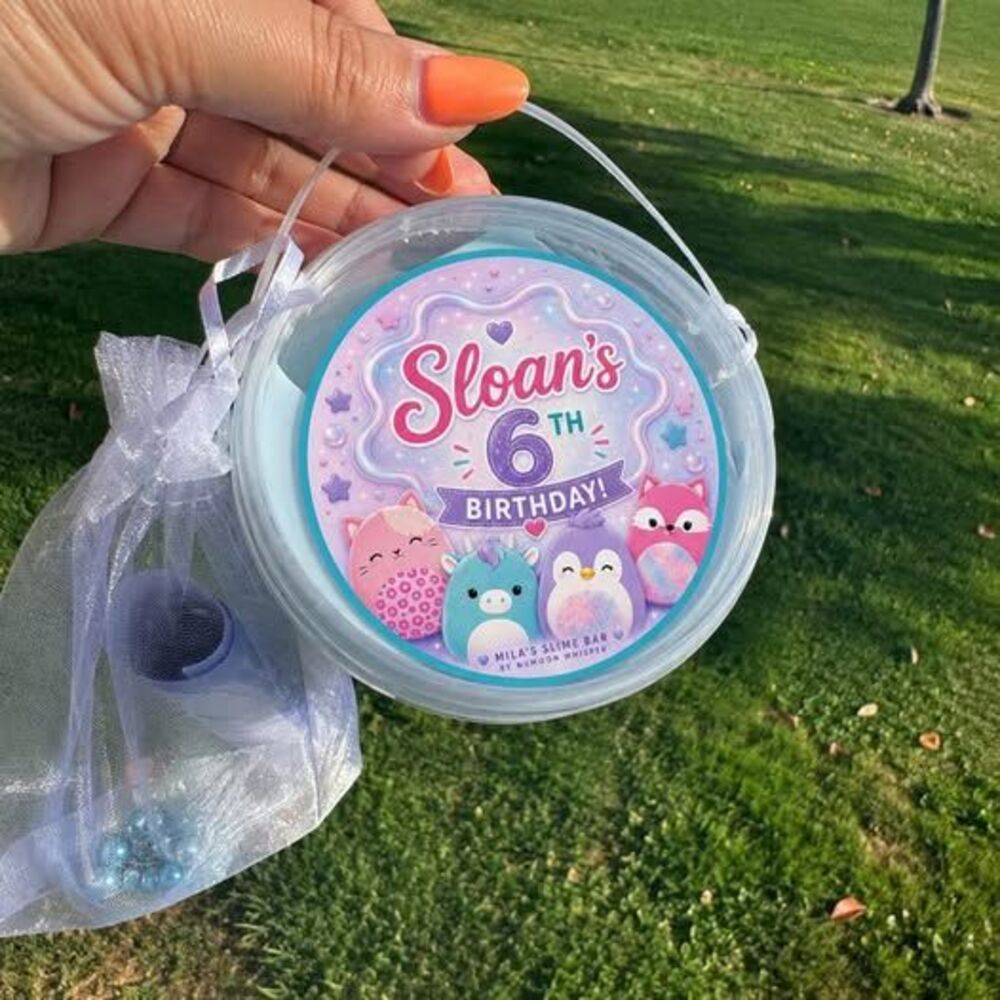 10-Pack Customized Slime Party Kit | Slime with Charms, Toppings & Activator